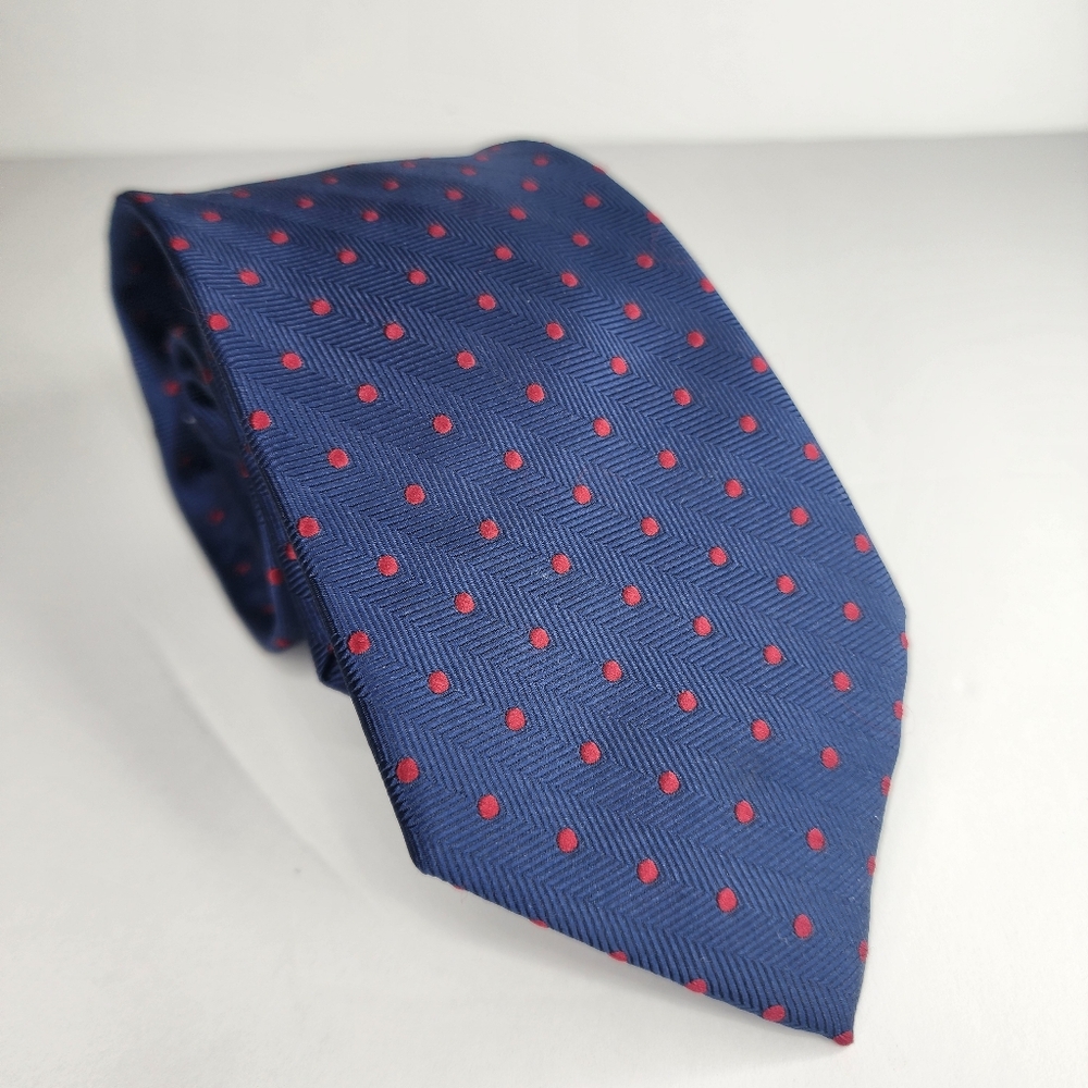 IZOD Blue and Red Polka Dot Tie.